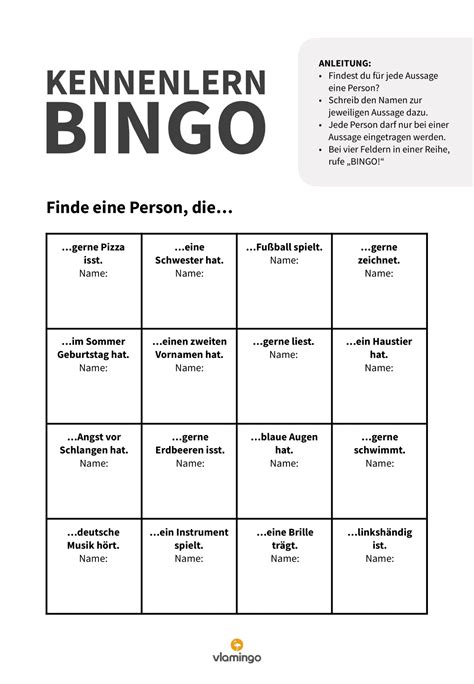 bingo spielregeln schule